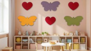 Toepassingsfoto’s van geluidsabsorbers in de kinderkamer