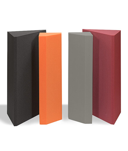 Basabsorbers in verschillende kleuren zorgen voor het perfecte basgeluid in de home-cinema, hifi- of muziekkamer.