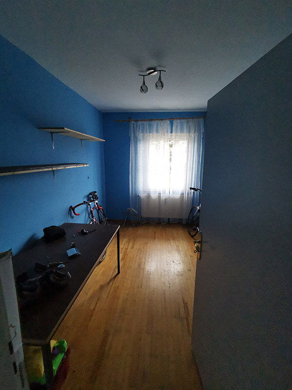 De speelkamer vóór de verbouwing
