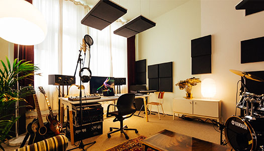 WUPPERwerft Studio met aixFOAM geluidsabsorbers
