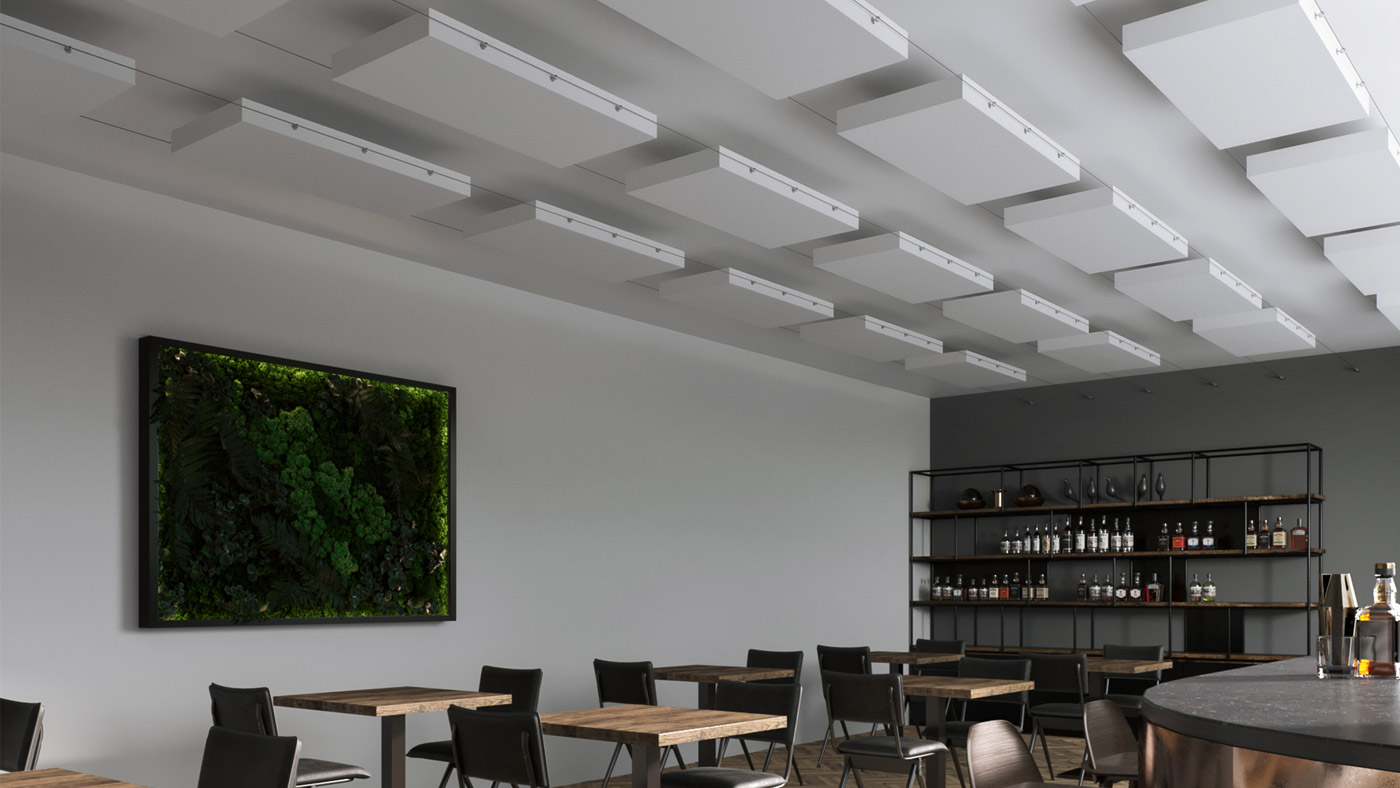 aixFOAM plafond geluidsisolatie horeca